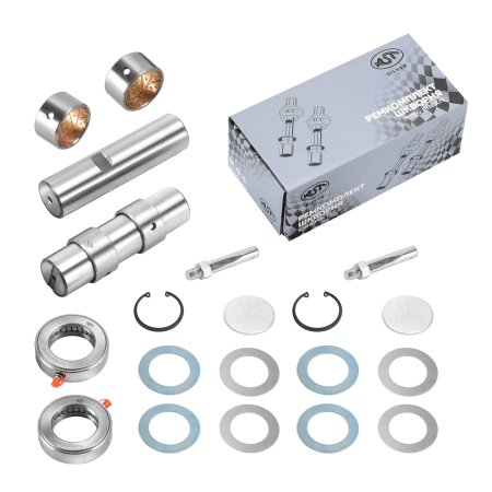 Р/к шкворня (на ось) JAC N350 52x198 (HRC>50) (AST1291/HFF3001041CK5G) OEM AST Silver