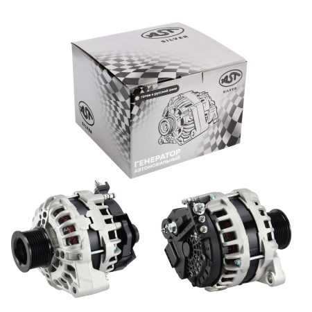 Генератор SHAANXI WP13/WP12/WP10.350E53/336E53 /WP13NG 8 руч. 28V 80A  (AST1046/1002475466/612600090805/1002015706/612600090816/1000179901) AST Silver