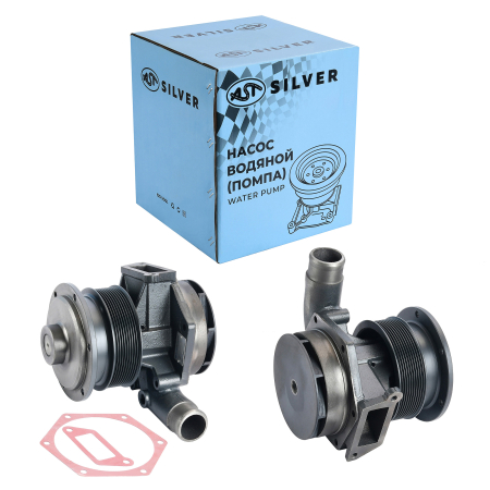 Насос водяной (помпа) WP10.336E53 SHAANXI X3000/JAC N350  (10PK) (AST0462031/1000402861) OEM AST Silver