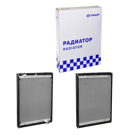 Радиатор WP12/CUMMINS M11 SHAANXI (1100x750x100) D=60 D=60 X3000 с алюминиевыми бачками (AST1178/DZ95259532202/DZ95259532211/DZ95259532231) AST Smart
