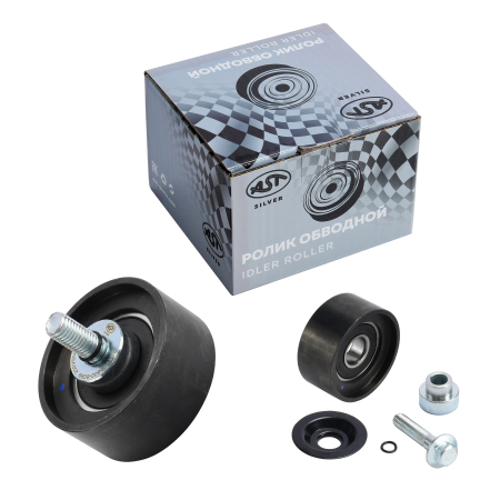 Ролик обводной MC11/MC13 HOWO T5G плоский (AST1362/201V95800-6099/202V95800-6098) AST Silver