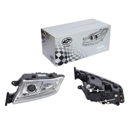Фара HOWO C7H/G7S/G9H/MAN (эл.корректор) левая (AST1565/812W25101-6021) ДХО FULL LED OEM AST Silver