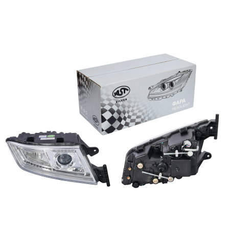 Фара HOWO C7H/G7S/G9H/MAN (эл.корректор) правая (AST1566//812W25101-6022) ДХО FULL LED OEM AST Silver