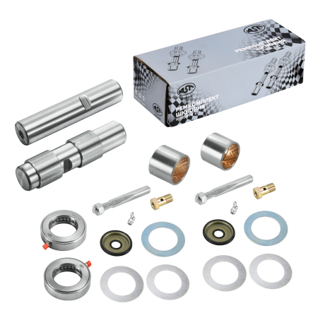 Р/к шкворня (на ось) FAW J6P 6x4 2013 (HRC>50) 50x227 (AST1276/3001044-B1Q) OEM AST Silver