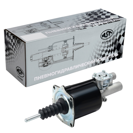 ПГУ D=102 SHAANXI нового образца ВЫХОДЫ НАЗАД (С КЛАПАНОМ) (AST1127/DZ9112230181) OEM AST Silver