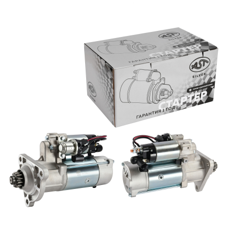 Стартер MC11/13 HOWO T5G/T7H MAN 12 зуб. (AST1403/0986022640/51.26201-7199/51.26201-7284/200V26201-7199/200V26201-7199) AST Silver